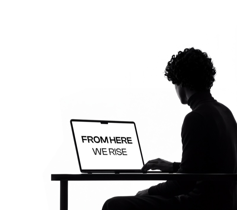 Person working at a laptop